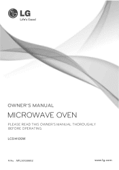 LG LCS1410SW Owner's Manual
