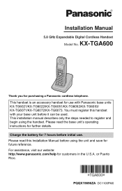 Panasonic KX-TGA600S Expand Digital Handset-install - Eng/spa