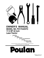 Poulan PO17542STC User Manual