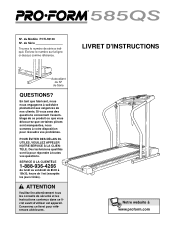ProForm 585 Qs Treadmill Canadian French Manual
