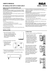 RCA CRF910 User Manual