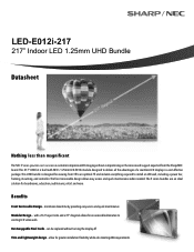 Sharp LED-E012I 217IN Data Sheet