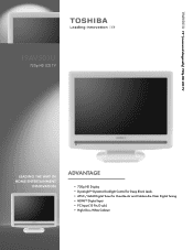 Toshiba 19AV501U Printable Spec Sheet