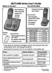 Uniden DECT1480 English Owners Manual