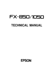 Epson LQ 1050 Technical Manual
