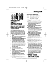 Honeywell HFD100 Owners Guide