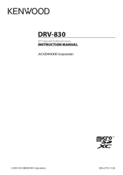 Kenwood DRV-830 Operation Manual