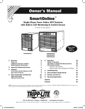 Tripp Lite SU2200XLCD Owner's Manual for On-Line Tower LCD UPS 933168