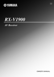 Yamaha RX V1900 Owner's Manual