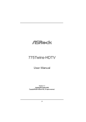 ASRock 775Twins-HDTV User Manual