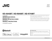JVC KD-R740BT Instruction Manual