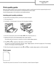 Lexmark C935 Print quality guide
