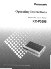 Panasonic KX-P3696 Operating Instructions