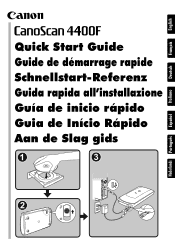 Canon CanoScan 4400F Quick Start Guide Instructions