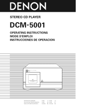 Denon DCM-5001 Owners Manual