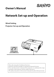 Sanyo PLC-WL2500 Owner's Manual _ Network