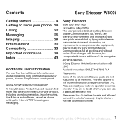 Sony w800i User Manual