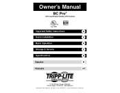Tripp Lite BCPRO1050 Owner's Manual for BC Pro UPS Systems 932140