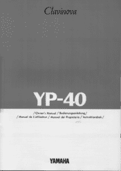 Yamaha YP-40 Owner's Manual (image)