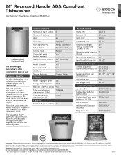 Bosch SGE68X55UC Product Spec Sheet