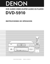 Denon DVD-5910 Owners Manual - Spanish
