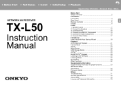 Onkyo TX-L50 User Manual English