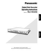 Panasonic WJHD200 WJHD200 User Guide