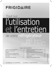 Frigidaire FFUS2613LS Complete Owner's Guide (Français)