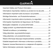 Garmin GPSMAP 62sc Important Safety and Product Information