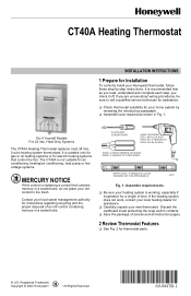 Honeywell CT40A Owner's Manual