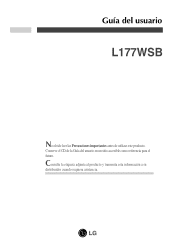 LG L177WSB-PF Owner's Manual
