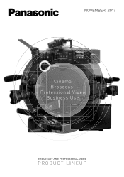 Panasonic AU-VCVF1G Broadcast and Professional Video Product Lineup Catalog