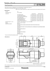 Panasonic PT-RS30K ET-D75LE95 Spec File