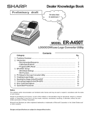 Sharp ER-A450T Dealer Knowledge Book