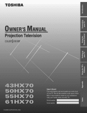 Toshiba 55HX70 Owners Manual