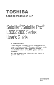 Toshiba Satellite L850D-BT2N22 User Guide