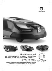 Husqvarna AUTOMOWER 315X with installation service Owner Manual