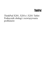 Lenovo ThinkPad X201 (Polish) Service and Troubleshooting Guide