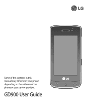 LG GD900 Titanium User Guide