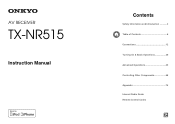 Onkyo TX-NR515 Owner Manual