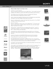 Sony VGC-JS290J/Q Marketing Specifications (Glossy Black)