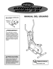 Weslo Elliptical Glider 2.0 Spanish Manual