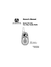 Audiovox FR1420-2PK Owners Manual