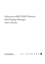 Dell Alienware 27 Gaming AW2723DF Alienware AW2723DF Monitor Display Manager Users Guide