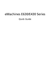 eMachines E630 eMachines E430 and E630 Quick Guide
