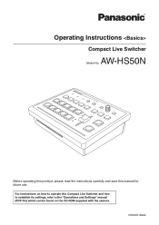 Panasonic AW-HS50N Basic Operating Instructions