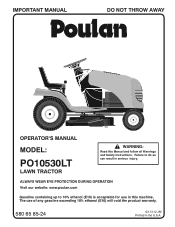 Poulan PO10530LT User Manual