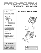 ProForm 780 Ekg Bike Italian Manual