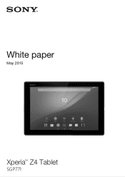 Sony Ericsson Xperia Z4 Tablet WiFi User Guide
