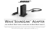 Bose Wave €inch SoundLink Wave® SoundLink® adapter - Owner's guide